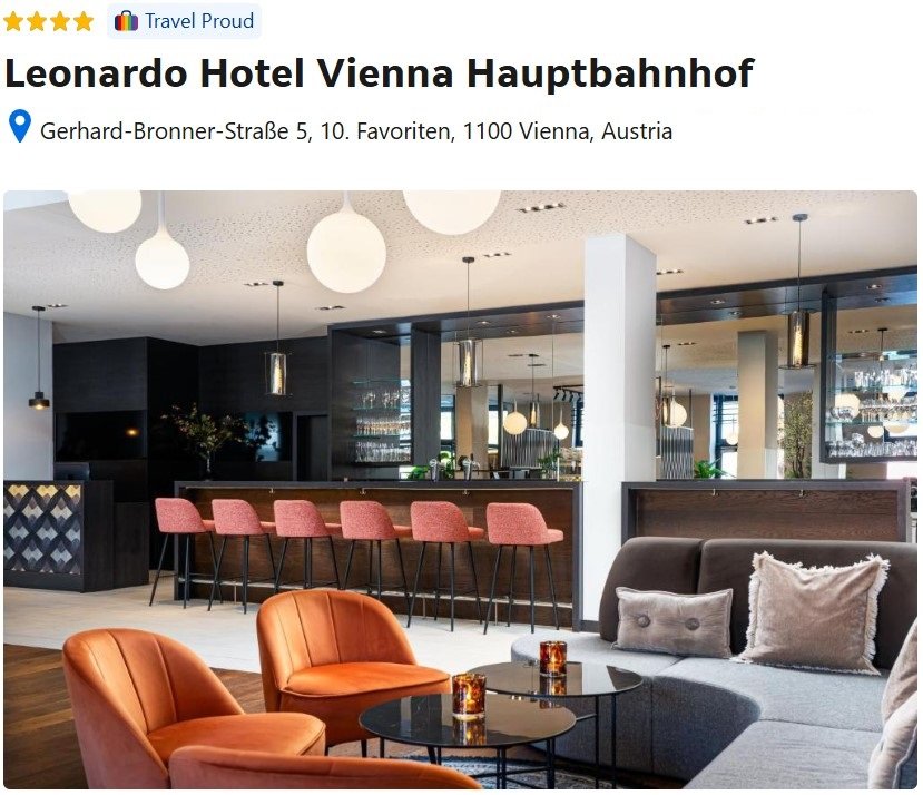 Leonardo Hotel Vienna Hauptbahnhof